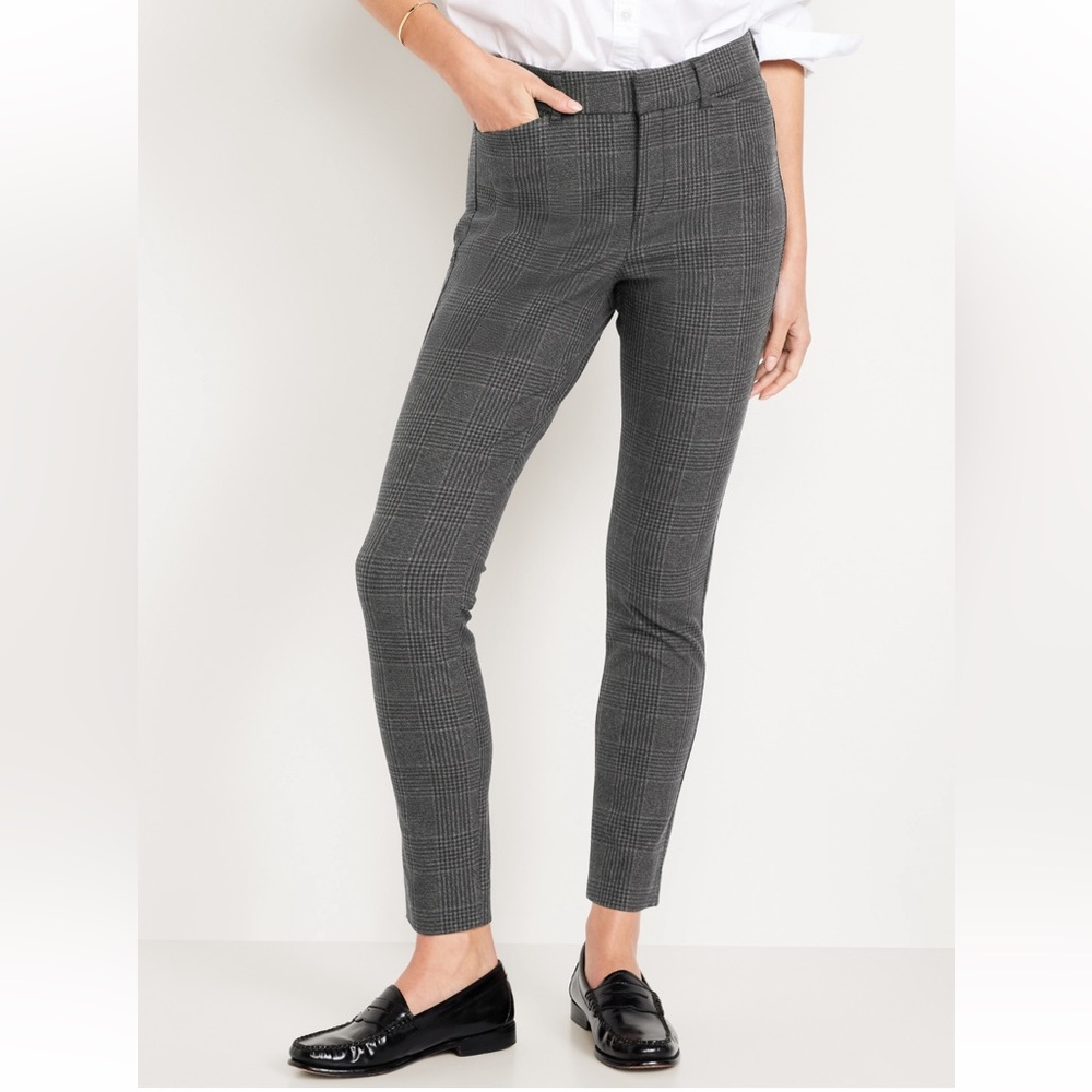 Gray Checkered Women's Pants